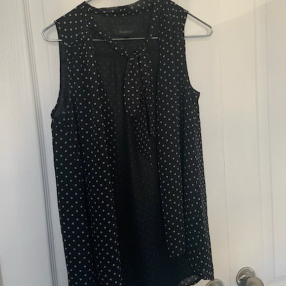 Averly Polka-Dot Sleeveless Blouse - Picture 1 of 1